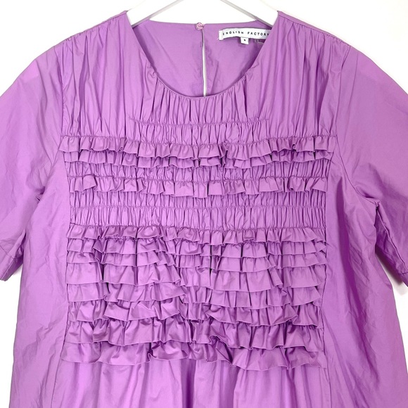 English Factory Lavender Ruffle Dress - Picture 3 of 9